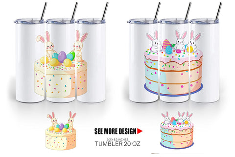 Tumbler Easter Cake Sublimation artnoy 