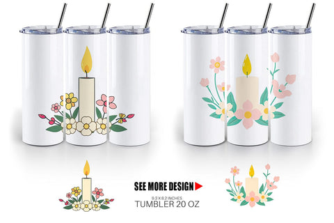 Tumbler Easter Candle Sublimation artnoy 