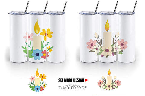 Tumbler Easter Candle Sublimation artnoy 