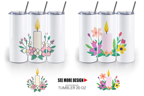 Tumbler Easter Candle Sublimation artnoy 