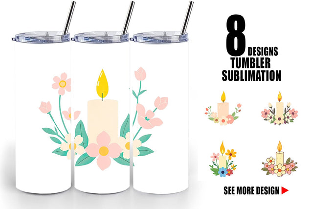 Tumbler Easter Candle Sublimation artnoy 