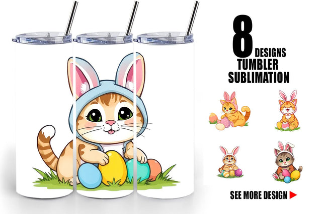 Tumbler Easter Cat Sublimation artnoy 