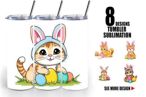 Tumbler Easter Cat Sublimation artnoy 