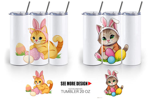 Tumbler Easter Cat Sublimation artnoy 
