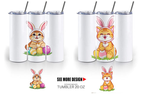 Tumbler Easter Cat Sublimation artnoy 