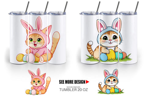 Tumbler Easter Cat Sublimation artnoy 