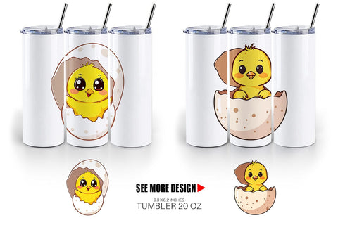 Tumbler Easter Chick Sublimation artnoy 