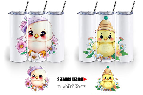 Tumbler Easter Chick Sublimation artnoy 