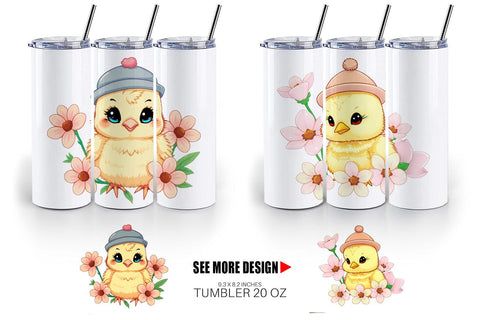 Tumbler Easter Chick Sublimation artnoy 