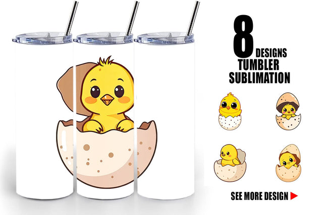 Tumbler Easter Chick Sublimation artnoy 