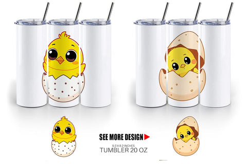 Tumbler Easter Chick Sublimation artnoy 