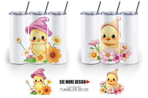 Tumbler Easter Chick Sublimation artnoy 
