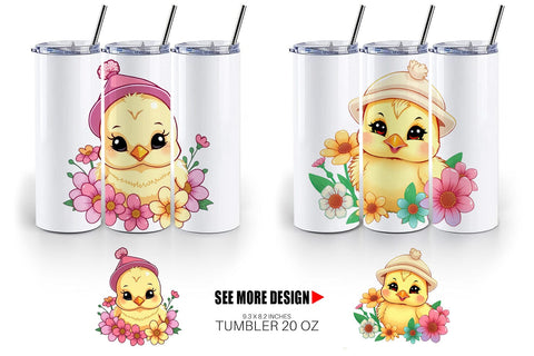 Tumbler Easter Chick Sublimation artnoy 