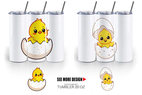 Tumbler Easter Chick Sublimation artnoy 