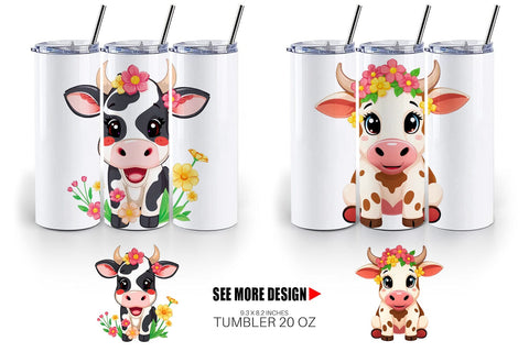 Tumbler Easter Cow Sublimation artnoy 