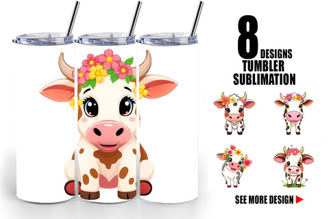 Tumbler Easter Cow Sublimation artnoy 