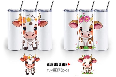Tumbler Easter Cow Sublimation artnoy 