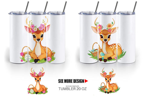 Tumbler Easter Deer Sublimation artnoy 