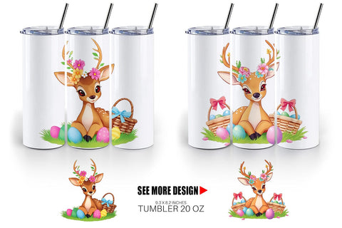 Tumbler Easter Deer Sublimation artnoy 