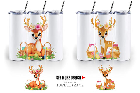 Tumbler Easter Deer Sublimation artnoy 