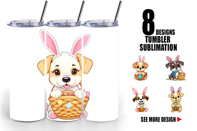 Tumbler Easter Dog Sublimation artnoy 