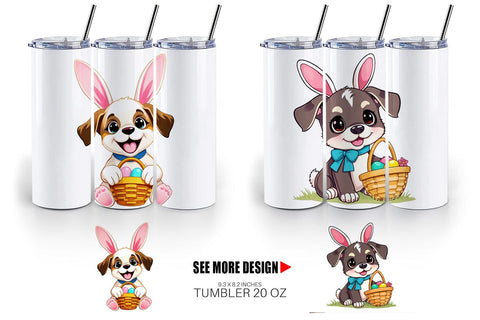 Tumbler Easter Dog Sublimation artnoy 