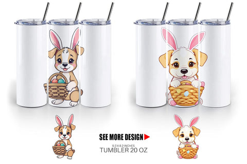 Tumbler Easter Dog Sublimation artnoy 