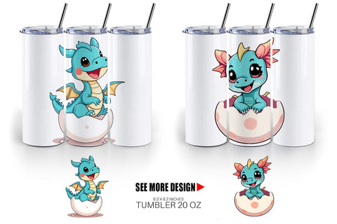 Tumbler Easter Dragon Sublimation artnoy 