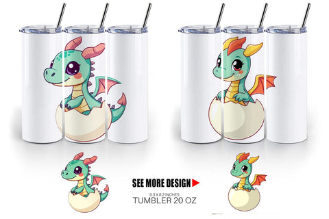 Tumbler Easter Dragon Sublimation artnoy 