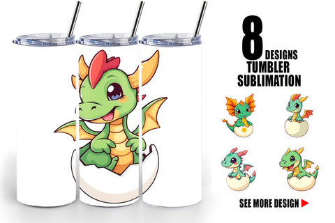 Tumbler Easter Dragon Sublimation artnoy 