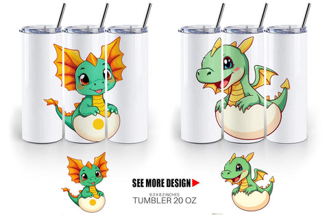 Tumbler Easter Dragon Sublimation artnoy 