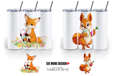 Tumbler Easter Fox Sublimation artnoy 