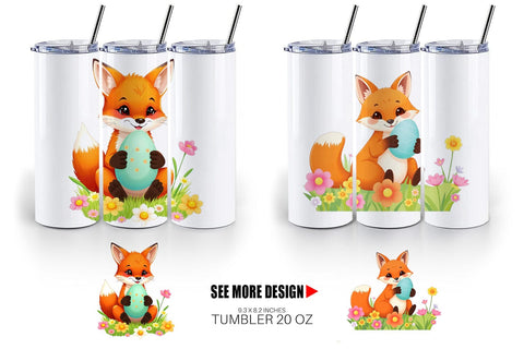 Tumbler Easter Fox Sublimation artnoy 