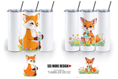 Tumbler Easter Fox Sublimation artnoy 