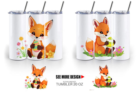 Tumbler Easter Fox Sublimation artnoy 