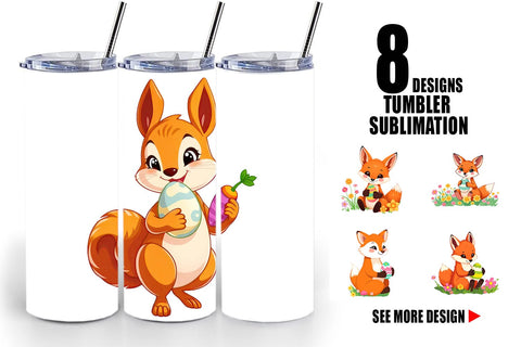 Tumbler Easter Fox Sublimation artnoy 