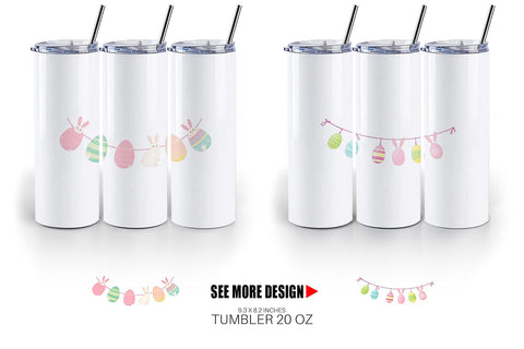 Tumbler Easter Garland Sublimation artnoy 