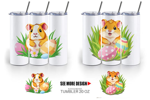 Tumbler Easter Hamster Sublimation artnoy 