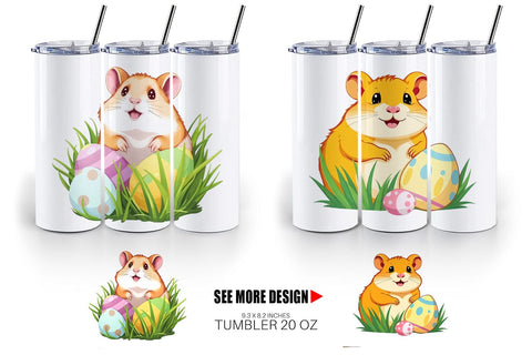 Tumbler Easter Hamster Sublimation artnoy 