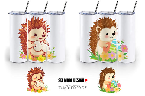 Tumbler Easter Hedgehog Sublimation artnoy 