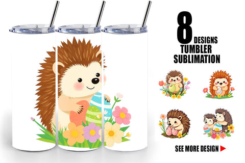 Tumbler Easter Hedgehog Sublimation artnoy 
