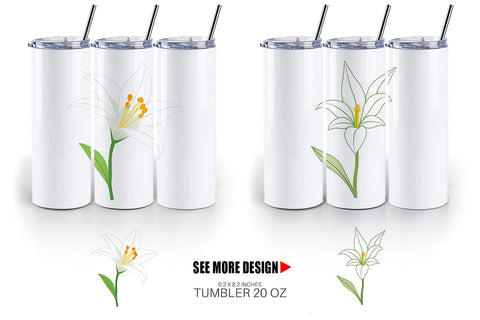 Tumbler Easter Lily Sublimation artnoy 