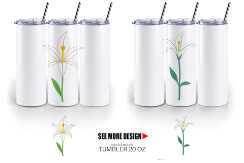 Tumbler Easter Lily Sublimation artnoy 