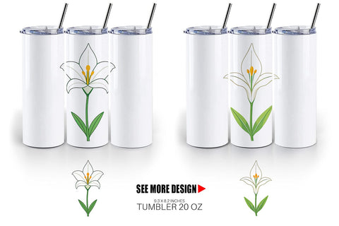 Tumbler Easter Lily Sublimation artnoy 