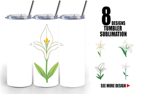 Tumbler Easter Lily Sublimation artnoy 