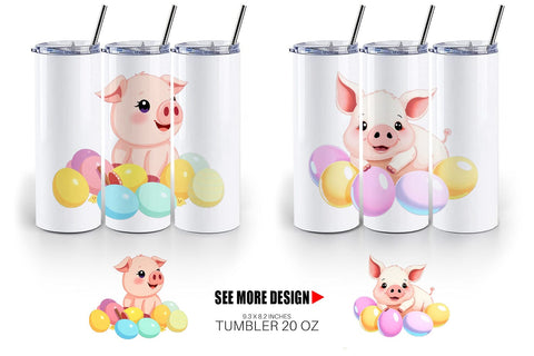 Tumbler Easter Pig Sublimation artnoy 