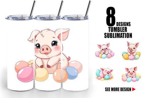 Tumbler Easter Pig Sublimation artnoy 