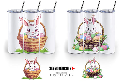 Tumbler Easter Rabbit Sublimation artnoy 