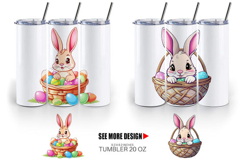 Tumbler Easter Rabbit Sublimation artnoy 