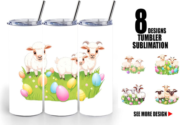 Tumbler Easter Sheep Sublimation artnoy 